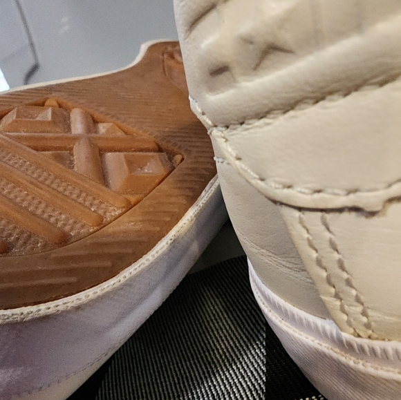 LOUIE LOPEZ CONVERSE LEATHER SNEAKERS SIZE 10 CREAM COLOR - Picture 10 of 16